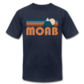 Moab, Utah T-Shirt - Retro Mountain Unisex Moab T Shirt - navy