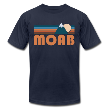 Moab, Utah T-Shirt - Retro Mountain Unisex Moab T Shirt - navy