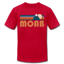 Moab, Utah T-Shirt - Retro Mountain Unisex Moab T Shirt - red