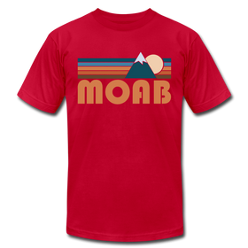 Moab, Utah T-Shirt - Retro Mountain Unisex Moab T Shirt - red