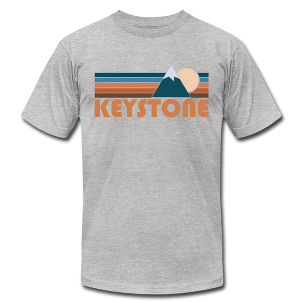 Keystone, Colorado T-Shirt - Retro Mountain Unisex Keystone T Shirt - heather gray