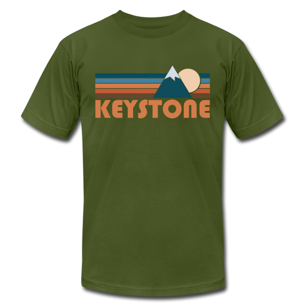 Keystone, Colorado T-Shirt - Retro Mountain Unisex Keystone T Shirt - olive