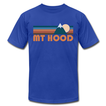 Mount Hood, Oregon T-Shirt - Retro Mountain Unisex Mount Hood T Shirt - royal blue