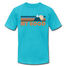 Mount Hood, Oregon T-Shirt - Retro Mountain Unisex Mount Hood T Shirt - turquoise