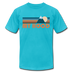 Mount Hood, Oregon T-Shirt - Retro Mountain Unisex Mount Hood T Shirt - turquoise