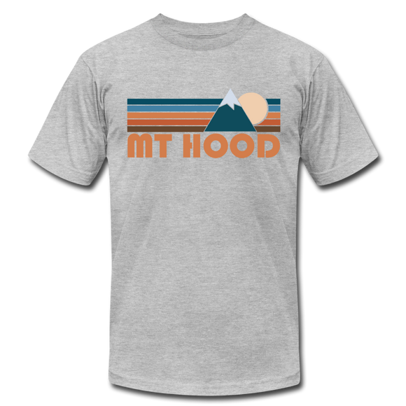 Mount Hood, Oregon T-Shirt - Retro Mountain Unisex Mount Hood T Shirt - heather gray