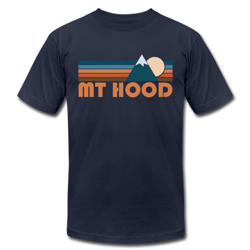 Mount Hood, Oregon T-Shirt - Retro Mountain Unisex Mount Hood T Shirt - navy