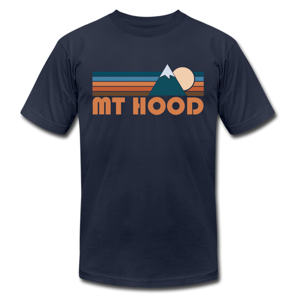 Mount Hood, Oregon T-Shirt - Retro Mountain Unisex Mount Hood T Shirt - navy