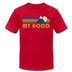 Mount Hood, Oregon T-Shirt - Retro Mountain Unisex Mount Hood T Shirt - red