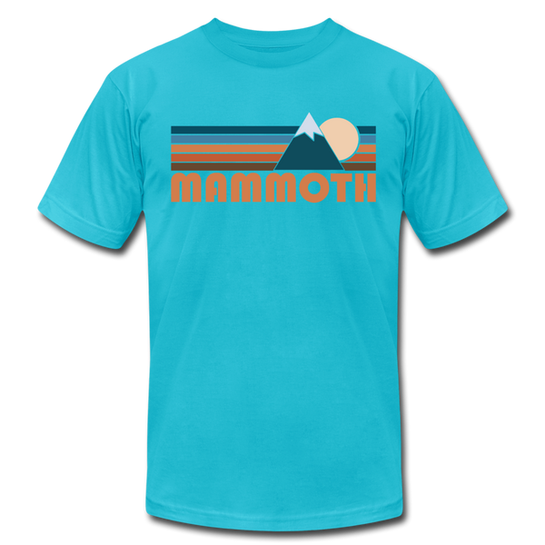 Mammoth, California T-Shirt - Retro Mountain Unisex Mammoth T Shirt - turquoise