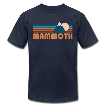 Mammoth, California T-Shirt - Retro Mountain Unisex Mammoth T Shirt - navy