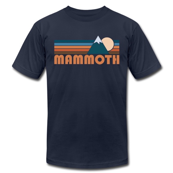 Mammoth, California T-Shirt - Retro Mountain Unisex Mammoth T Shirt - navy