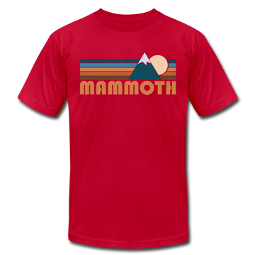 Mammoth, California T-Shirt - Retro Mountain Unisex Mammoth T Shirt - red