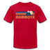 Mammoth, California T-Shirt - Retro Mountain Unisex Mammoth T Shirt - red