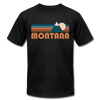Montana T-Shirt - Retro Mountain Unisex Montana T Shirt - black