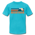 Montana T-Shirt - Retro Mountain Unisex Montana T Shirt - turquoise