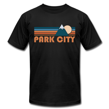 Park City, Utah T-Shirt - Retro Mountain Unisex Park City T Shirt - black