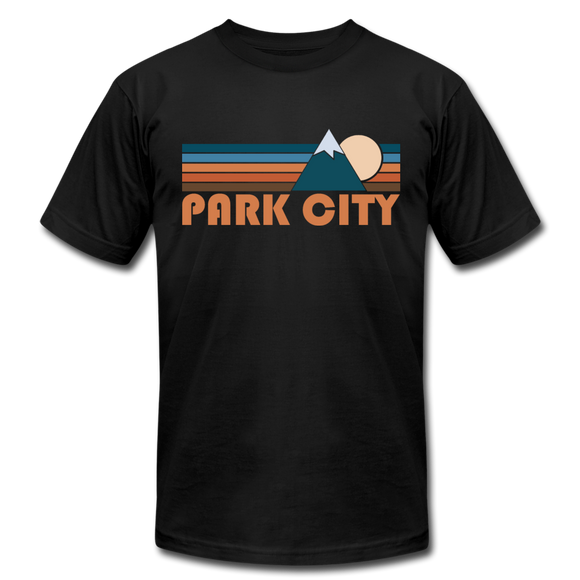 Park City, Utah T-Shirt - Retro Mountain Unisex Park City T Shirt - black