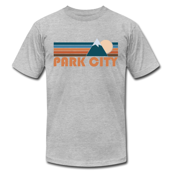 Park City, Utah T-Shirt - Retro Mountain Unisex Park City T Shirt - heather gray