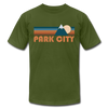 Park City, Utah T-Shirt - Retro Mountain Unisex Park City T Shirt - olive