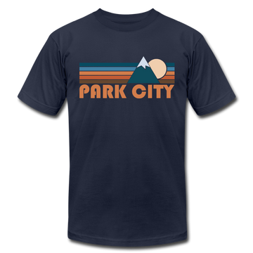 Park City, Utah T-Shirt - Retro Mountain Unisex Park City T Shirt - navy