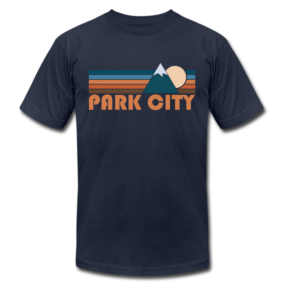 Park City, Utah T-Shirt - Retro Mountain Unisex Park City T Shirt - navy