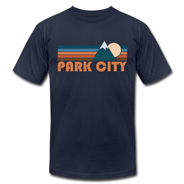 Park City, Utah T-Shirt - Retro Mountain Unisex Park City T Shirt - navy