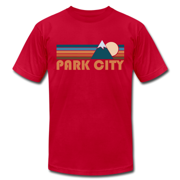 Park City, Utah T-Shirt - Retro Mountain Unisex Park City T Shirt - red