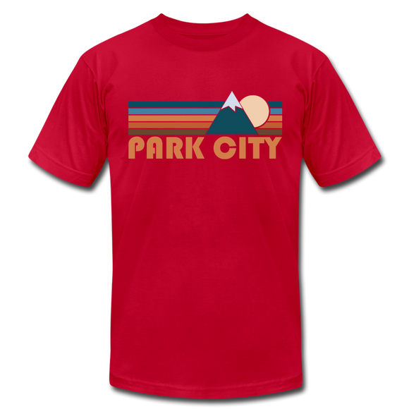 Park City, Utah T-Shirt - Retro Mountain Unisex Park City T Shirt - red