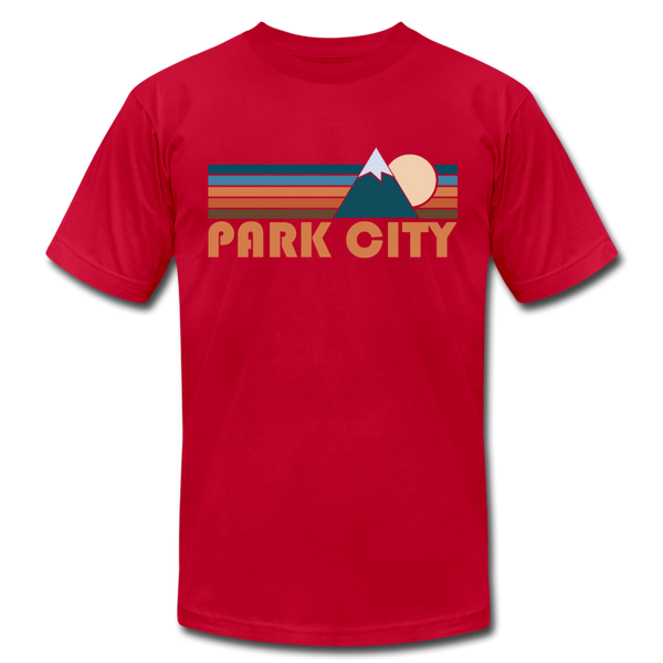 Park City, Utah T-Shirt - Retro Mountain Unisex Park City T Shirt - red