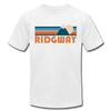 Ridgway, Colorado T-Shirt - Retro Mountain Unisex Ridgway T Shirt - white