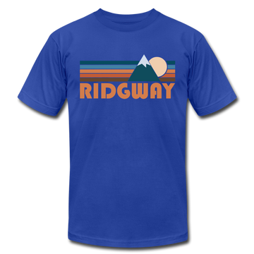 Ridgway, Colorado T-Shirt - Retro Mountain Unisex Ridgway T Shirt - royal blue