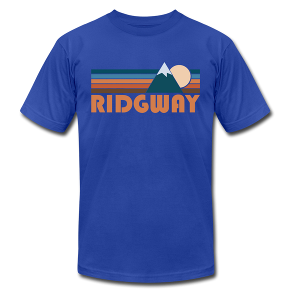 Ridgway, Colorado T-Shirt - Retro Mountain Unisex Ridgway T Shirt - royal blue