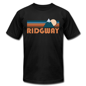 Ridgway, Colorado T-Shirt - Retro Mountain Unisex Ridgway T Shirt - black