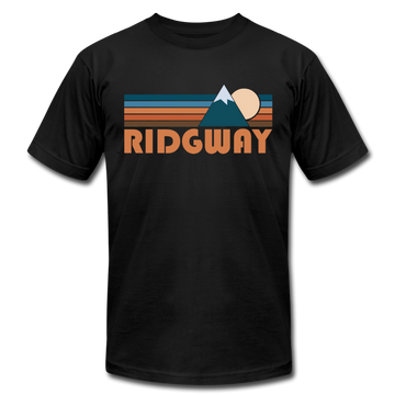 Ridgway, Colorado T-Shirt - Retro Mountain Unisex Ridgway T Shirt - black