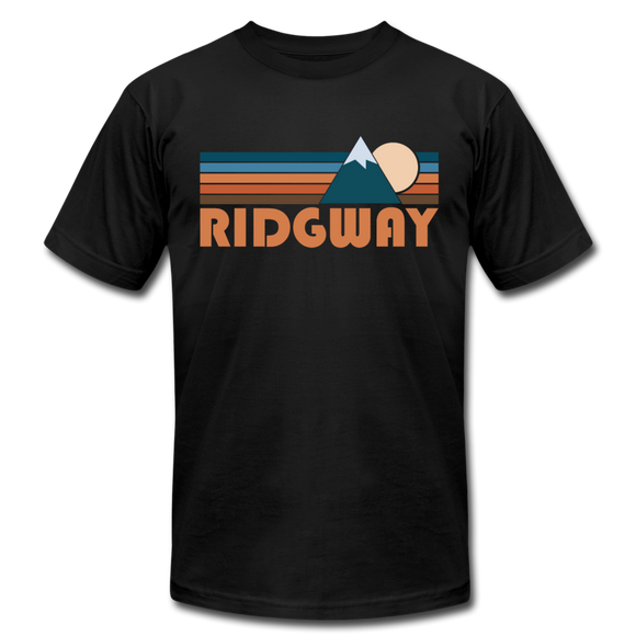 Ridgway, Colorado T-Shirt - Retro Mountain Unisex Ridgway T Shirt - black