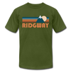 Ridgway, Colorado T-Shirt - Retro Mountain Unisex Ridgway T Shirt - olive