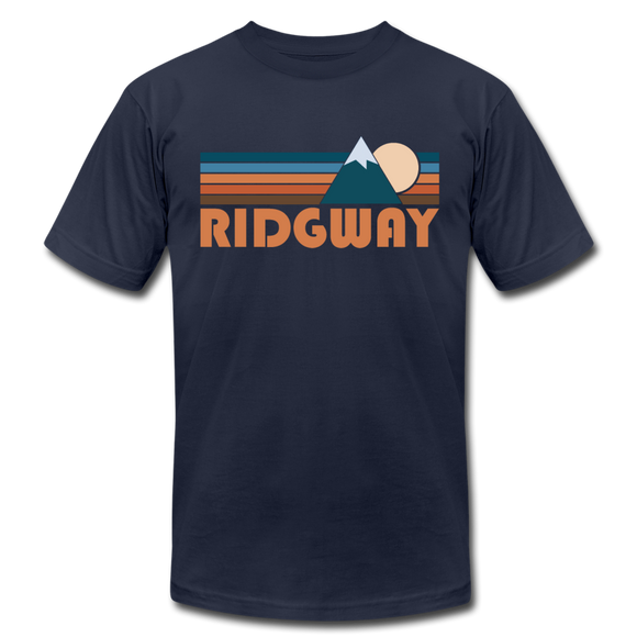 Ridgway, Colorado T-Shirt - Retro Mountain Unisex Ridgway T Shirt - navy