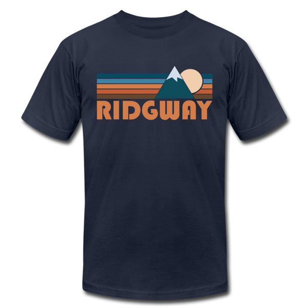 Ridgway, Colorado T-Shirt - Retro Mountain Unisex Ridgway T Shirt - navy
