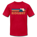 Ridgway, Colorado T-Shirt - Retro Mountain Unisex Ridgway T Shirt - red