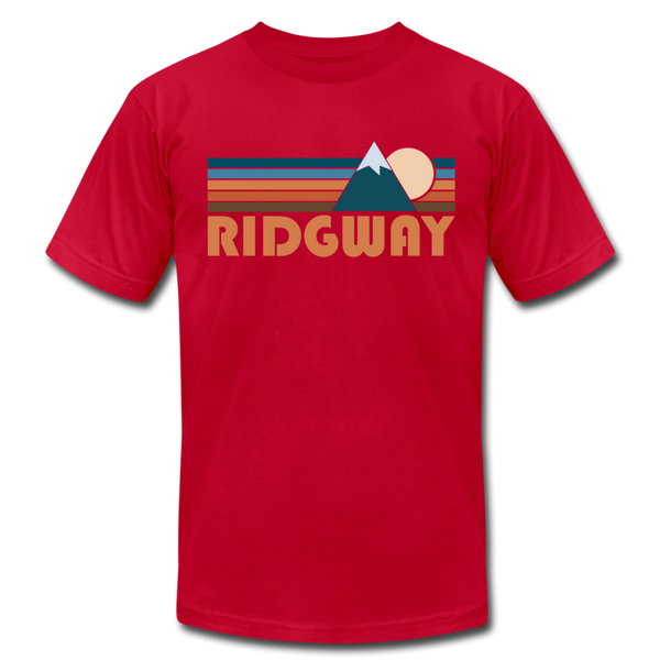 Ridgway, Colorado T-Shirt - Retro Mountain Unisex Ridgway T Shirt - red