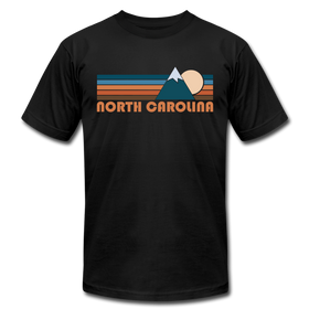 North Carolina T-Shirt - Retro Mountain Unisex North Carolina T Shirt - black