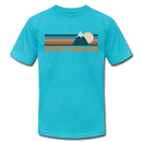 North Carolina T-Shirt - Retro Mountain Unisex North Carolina T Shirt - turquoise