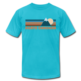North Carolina T-Shirt - Retro Mountain Unisex North Carolina T Shirt - turquoise