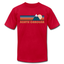 North Carolina T-Shirt - Retro Mountain Unisex North Carolina T Shirt - red