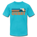 Ouray, Colorado T-Shirt - Retro Mountain Unisex Ouray T Shirt - turquoise