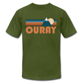 Ouray, Colorado T-Shirt - Retro Mountain Unisex Ouray T Shirt - olive