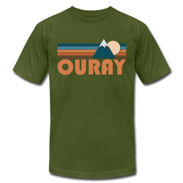 Ouray, Colorado T-Shirt - Retro Mountain Unisex Ouray T Shirt - olive