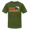 Ouray, Colorado T-Shirt - Retro Mountain Unisex Ouray T Shirt - olive