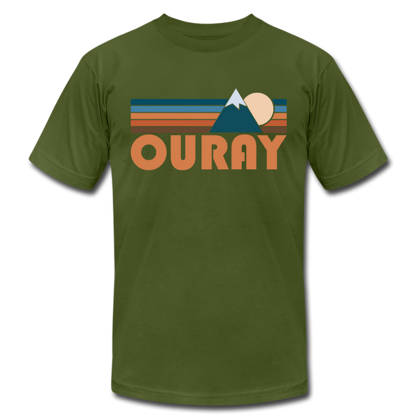 Ouray, Colorado T-Shirt - Retro Mountain Unisex Ouray T Shirt - olive